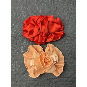 VTG Large Hair Bows for Women Ribbon Bow Hair Clips 2pc Multicolor Accessories